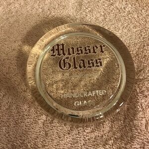 Vintage Mosser Glass Small Paperweight 3” Round